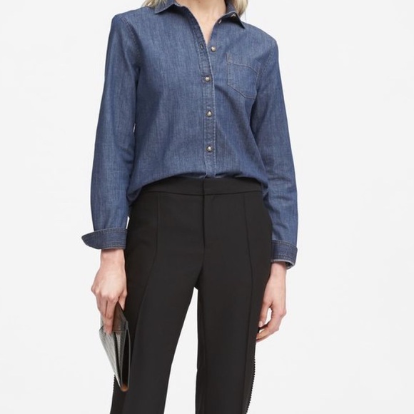Banana Republic Tops Banana Republic Denim Quinn Boy Fit Shirt S Poshmark
